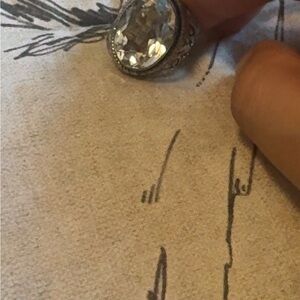 Elegant Silver Ring with Large Gemstone